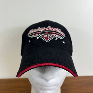 Harley Davidson Las Vegas Cafe Black Hat Cap Stretchfit USA Back Logo